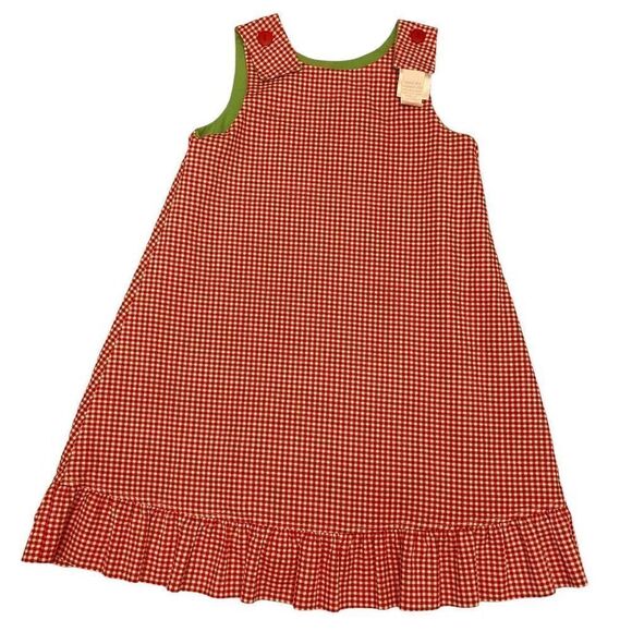 Mulberry Street Reversible‎ Red Green Santa Puppy Christmas Dress Size 6 - Picture 7 of 14